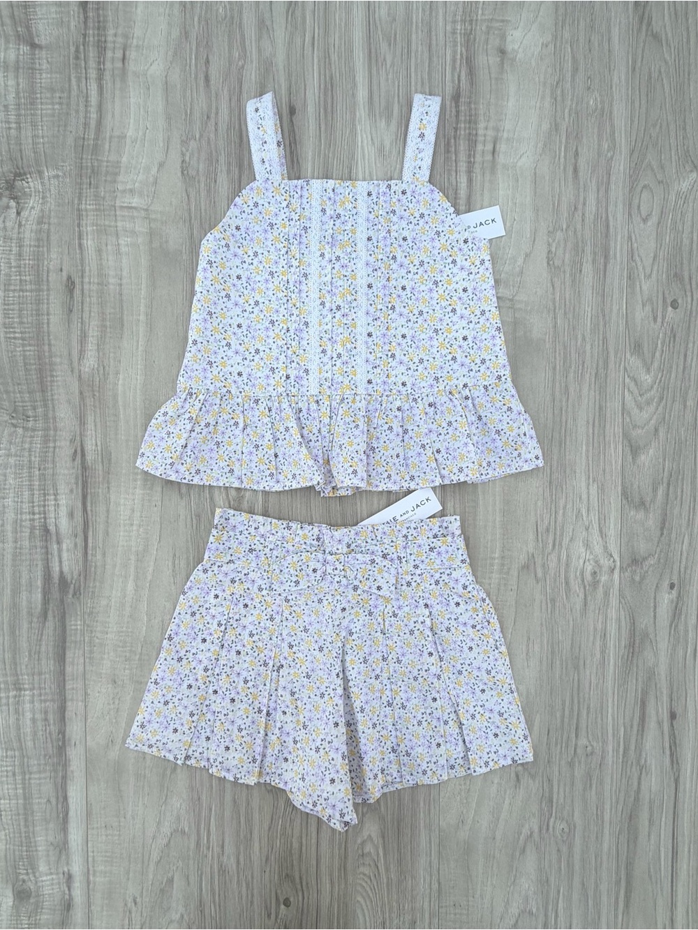 Janie And Jack Floral-Print Girls Set